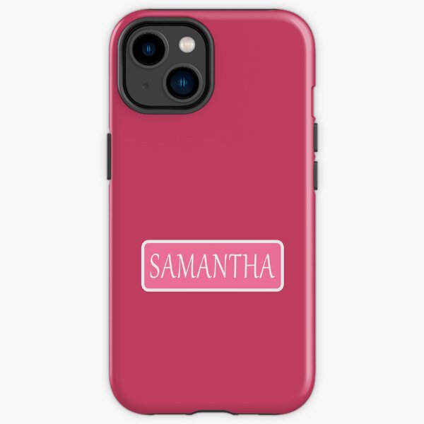 Girly Pink Glitter Blush Monogram Name Phone Case, Custom Name