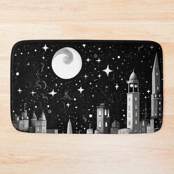 Item preview, Dark City | Starry Night Over Dream City | Moonlit Metropolis | Enchanted City Under the Stars designed and sold by mindexploration.