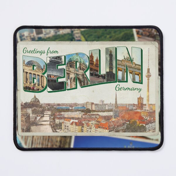 Item preview, Greetings from Berlin in Germany vintage style retro souvenir designed and sold by DeveloperProp0.