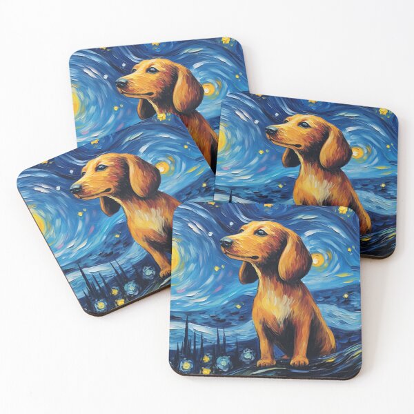Item preview, Dachshund Starry Night designed and sold by TakoDesigns.