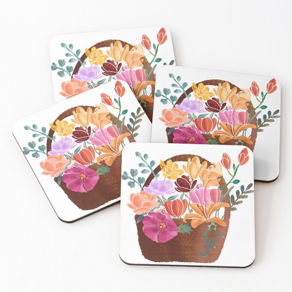 Item preview, A basket of spring flowers designed and sold by Artful Things.