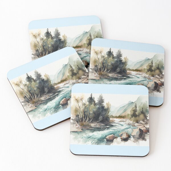 Item preview, Stream by the Trees watercolor by Earth Nature Creations designed and sold by Earth Nature Creations.