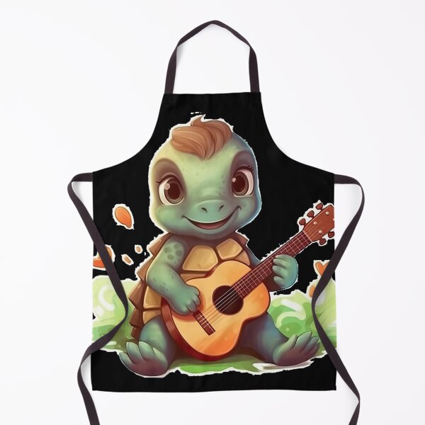 Item preview, Adorable Baby Turtle Jamming on Guitar | Cute Musician Sticker for Guitar Lovers designed and sold by francodelgrando.
