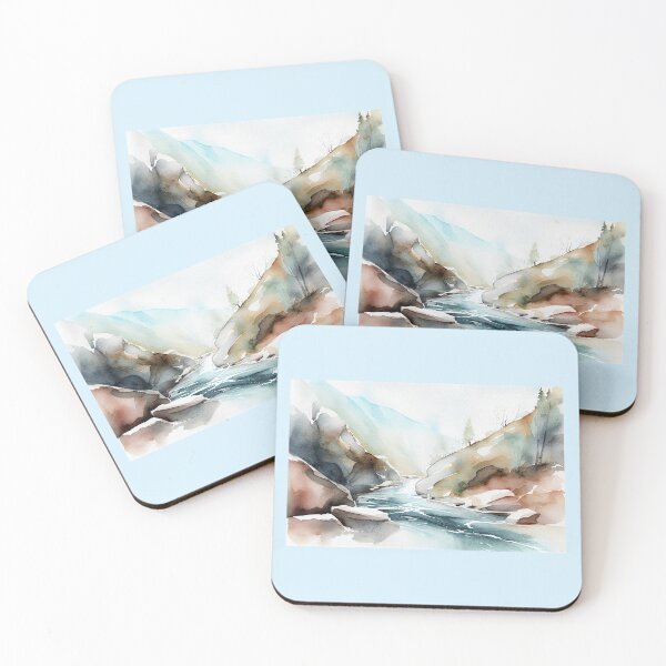 Item preview, Stream by the Valley watercolor by Earth Nature Creations designed and sold by Earth Nature Creations.