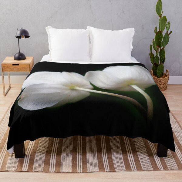 Item preview, White flowers on black background designed and sold by olena2552.