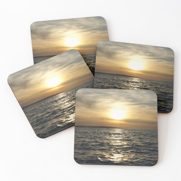 Item preview, Choppy wavy sea surface below gloomy cloudy sunset designed and sold by ALEX PHOTO DREAMS.