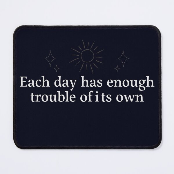 Item preview, Matthew 6:34 White Tipography designed and sold by Havalym Havel.