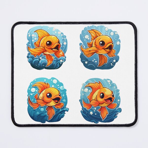 Item preview, Cute goldfish - Happy goldfish - Cartoon goldfish - Smiling goldfish - Underwater background - Sticker pack designed and sold by StickerForDays.