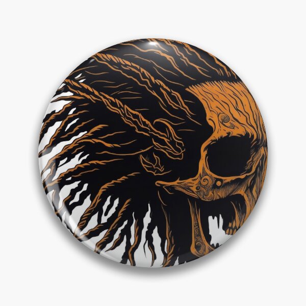 Item preview, Dark orange skull with dreadlocks designed and sold by madalhazared.