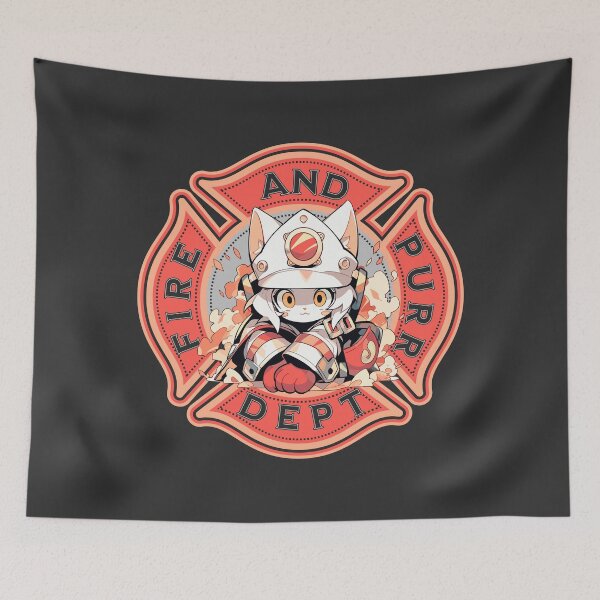 Item preview, Fire And Purr Dept designed and sold by Chibi Cat Art Corner.