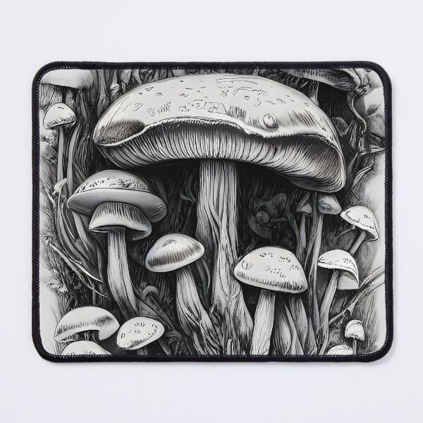 Item preview, Mushrooms in pencil design designed and sold by WhatTheTrendsDo.