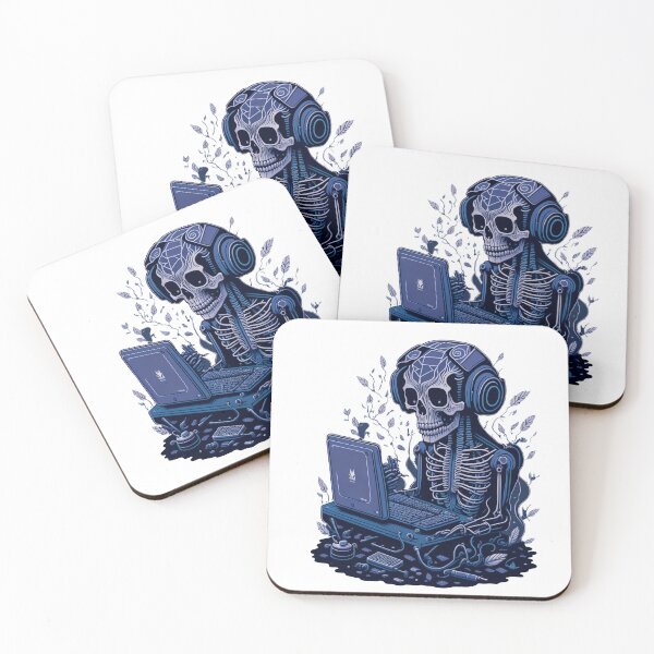 Item preview, Skeleton playing videogames designed and sold by madalhazared.