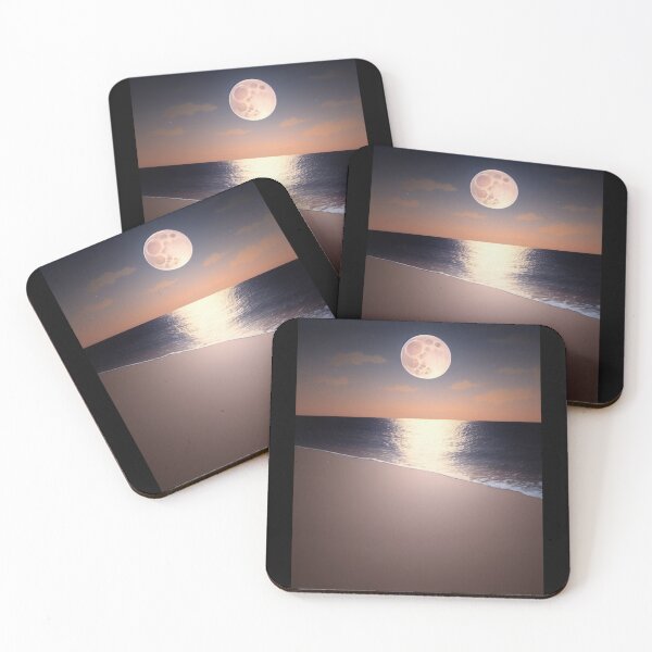 Item preview, full moon over the beach designed and sold by EuropeanPrints.