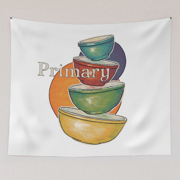 Item preview, Primary Pyrex Stacking Bowls, Vintage Rainbow designed and sold by jcray.