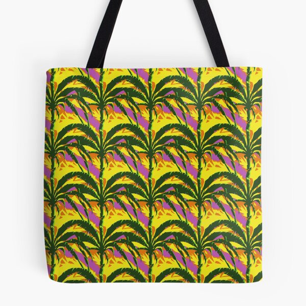 Item preview, DMT Vibrant Trippy Palm Tree Pattern on Yellow and Orange Background designed and sold by Aaron2610.