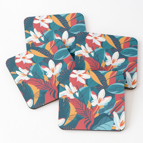 Item preview, Vibrant Colorful Tropical Flowers Floral Patterns designed and sold by Wonder Of Light.