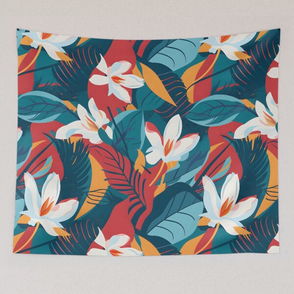 Item preview, Vibrant Colorful Tropical Flowers Floral Patterns designed and sold by Wonder Of Light.