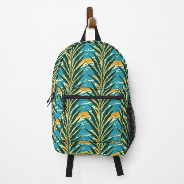 Item preview, Palm Tree Leaf Stripe Pattern on Muted Yellow and Orange Background designed and sold by Aaron2610.