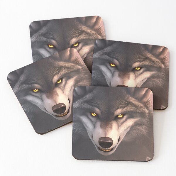 Item preview, Werewolf's Glare - Intriguing Art Print designed and sold by ZenEverAI.