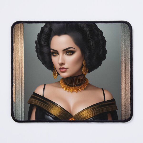 Artikelvorschau, Maquenestavia im Abendkleid Golden Age Sci-Fi Wunderschöne KI-Konzeptkunst von Xzendor7 entworfen und verkauft von Xzendor7 Digital Art Creations.
