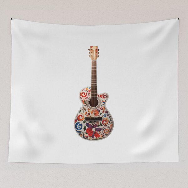 Item preview, A Hippie Acoustic Guitar designed and sold by GoodOldVintage.