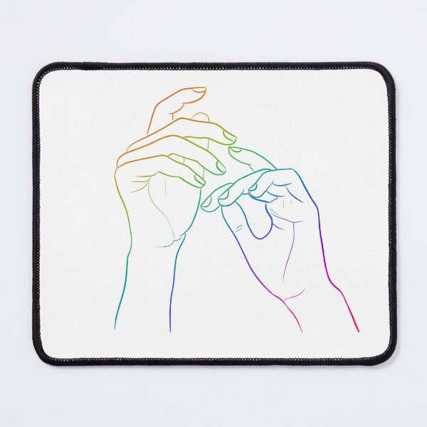 Item preview, Manos - arte de línea de degradado de arco iris designed and sold by hanwritten.