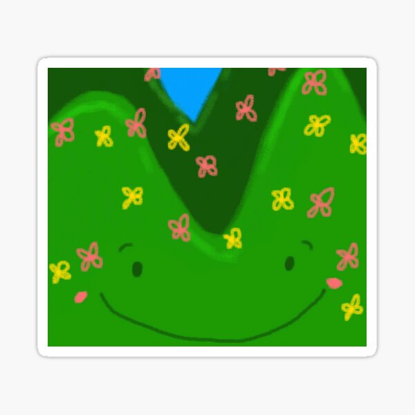 smiling hill Sticker