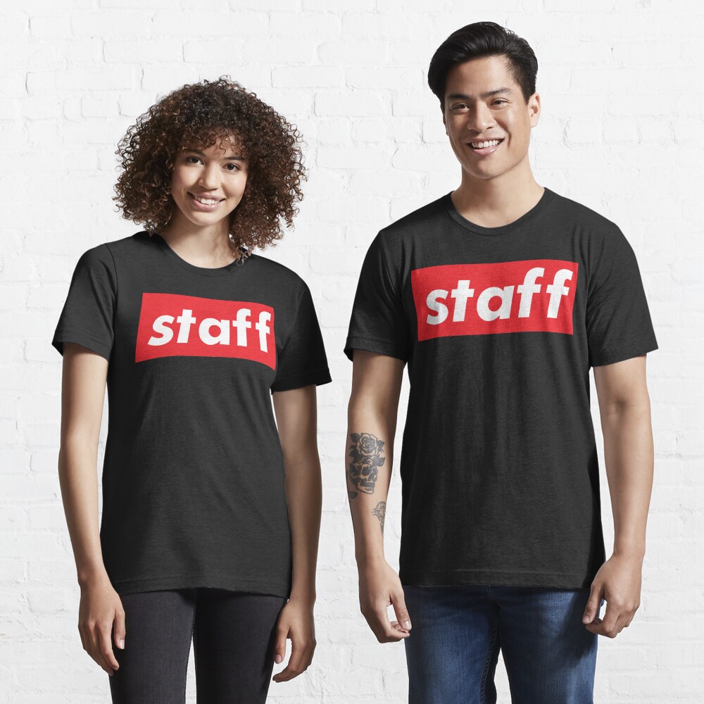 black staff t shirt