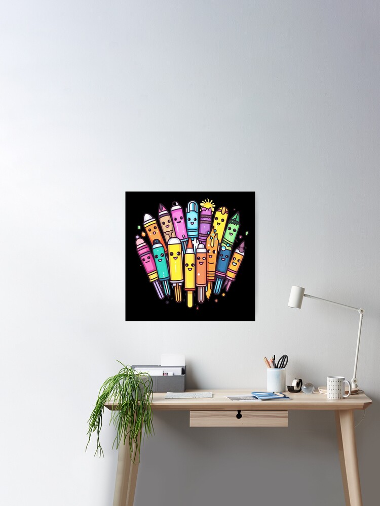 Cute KawaiiMadness Kawaii Colored Markers Poster for Sale by  KawaiiMadness7