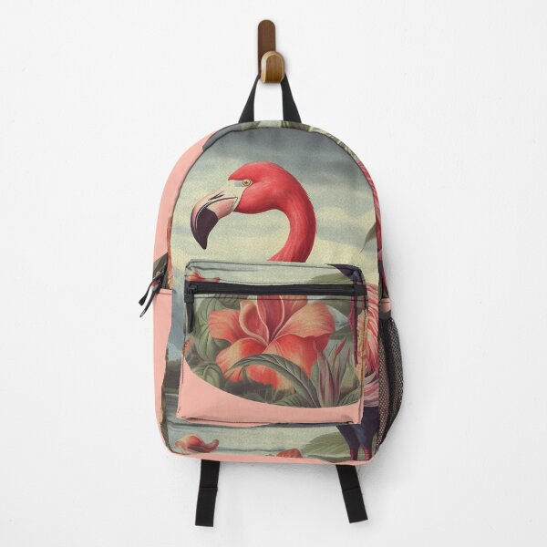 Aperçu de l'œuvre Illustration vintage de beau flamant rose créée et vendue par Happy Mood Design.