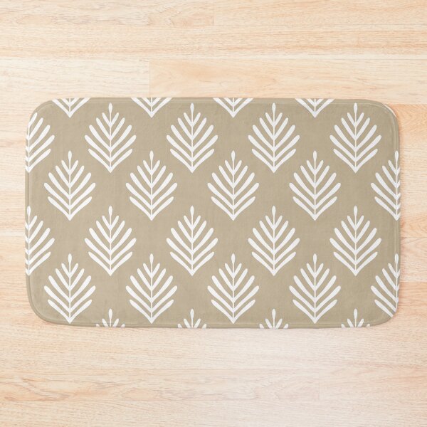 Item preview, Classic Leaves Pattern (white/tan) designed and sold by Design Minds Boutique.