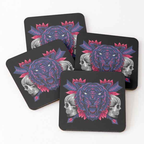 Item preview, Roaring Tiger With Skulls designed and sold by Mark Cannon.