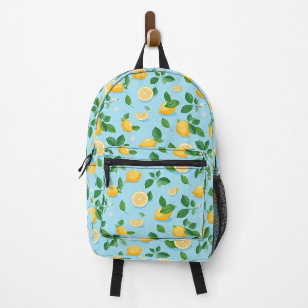 Item preview, Lemon pattern on blue background designed and sold by Arti_choke.