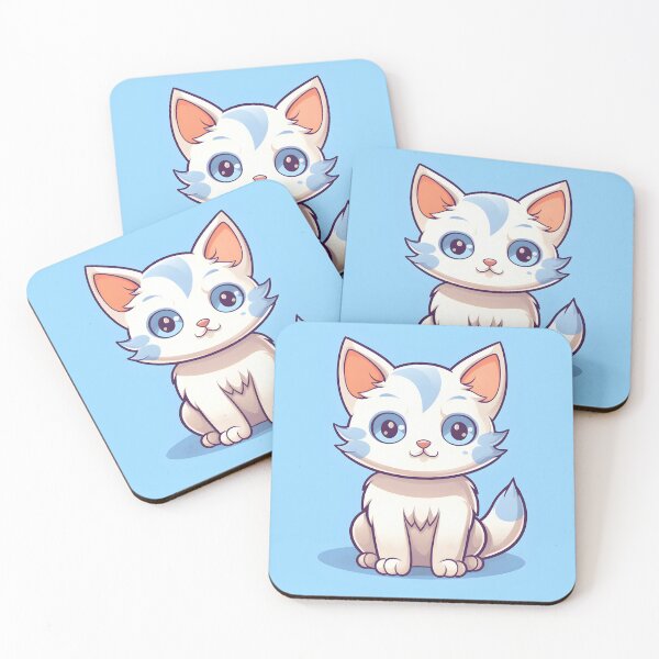 Artikelvorschau, White Kitten with Blue Eyes - Purity and Enchantment entworfen und verkauft von Neuronexia.