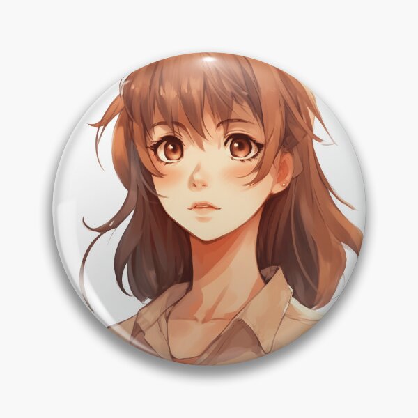 Item preview, Brown-Haired Manga Girl - Sweetness and Shyness designed and sold by Neuronexia.