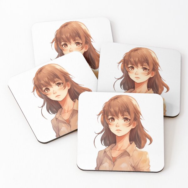 Item preview, Brown-Haired Manga Girl - Sweetness and Shyness designed and sold by Neuronexia.