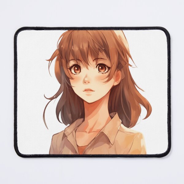 Item preview, Brown-Haired Manga Girl - Sweetness and Shyness designed and sold by Neuronexia.