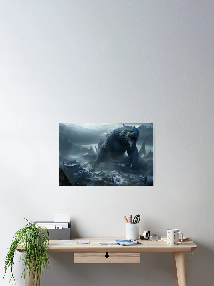 Thumbnail 2 of 3, Poster, Monster Attacks designed and sold by SlackerThreads.