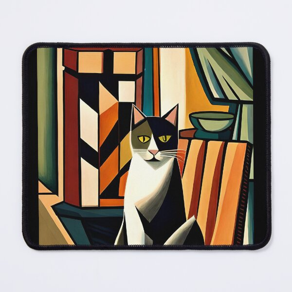 Item preview, Painted colorful retro cat designed and sold by HappyTrippy.