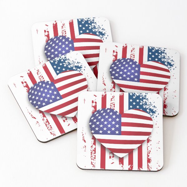 Item preview, American Heart | I love America and the United States of America, Independence Day, July 4, I love the USA, American flag designed and sold by Erry-ewell.