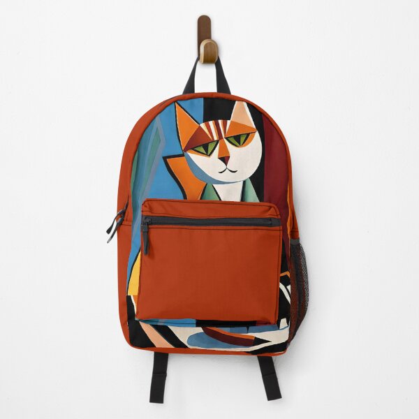 Item preview, Painted colorful retro cat designed and sold by HappyTrippy.