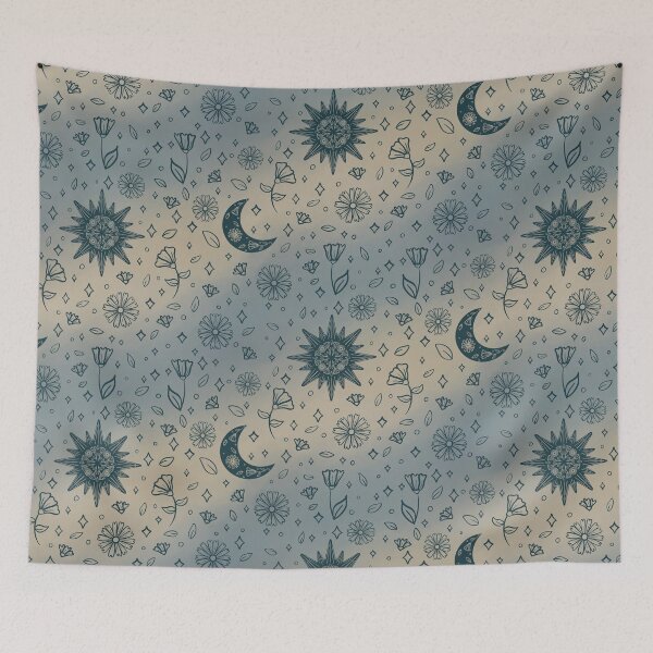 Item preview, Sun and Moon with Wildflowers designed and sold by Searay-Art-Co.