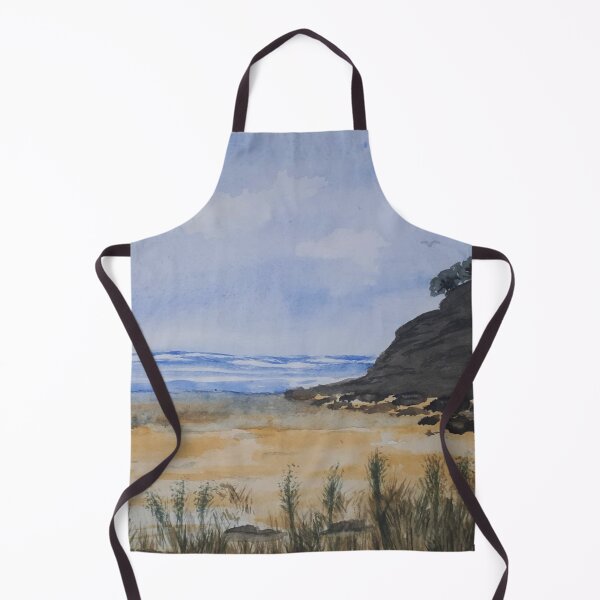 Item preview, Water color Devonshire coast line designed and sold by RockPaperArt.