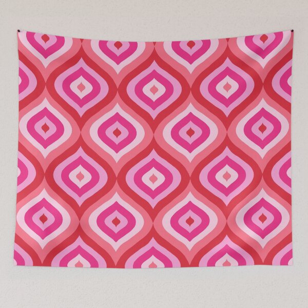 Item preview, Abstract Geometric Drop Pattern (pink/red) designed and sold by Design Minds Boutique.