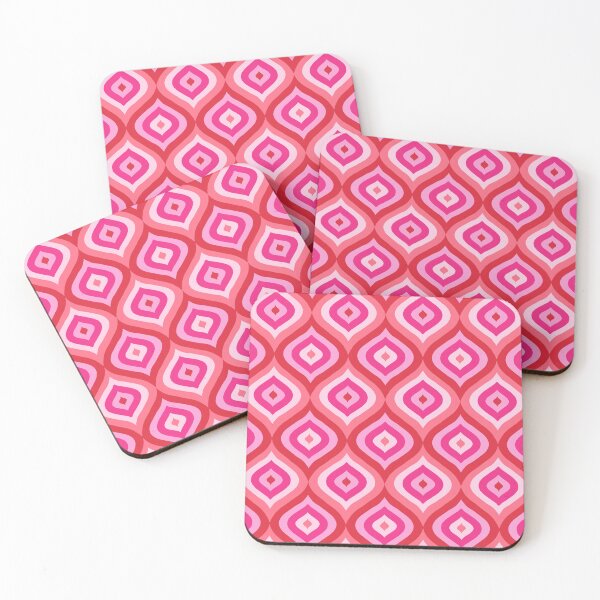 Item preview, Abstract Geometric Drop Pattern (pink/red) designed and sold by Design Minds Boutique.