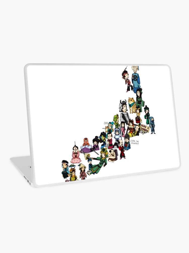 Sengoku Map Of Japan Laptop Skin By Nekratahor Redbubble