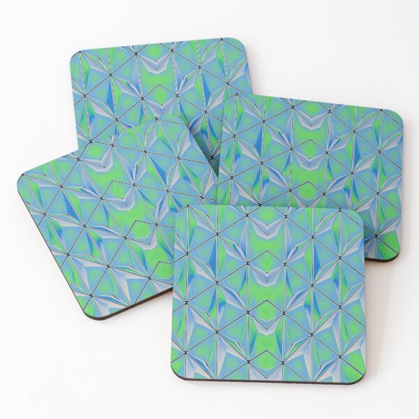 Item preview, Cool tone futuristic geo abstract pattern designed and sold by MoodyWelcome.