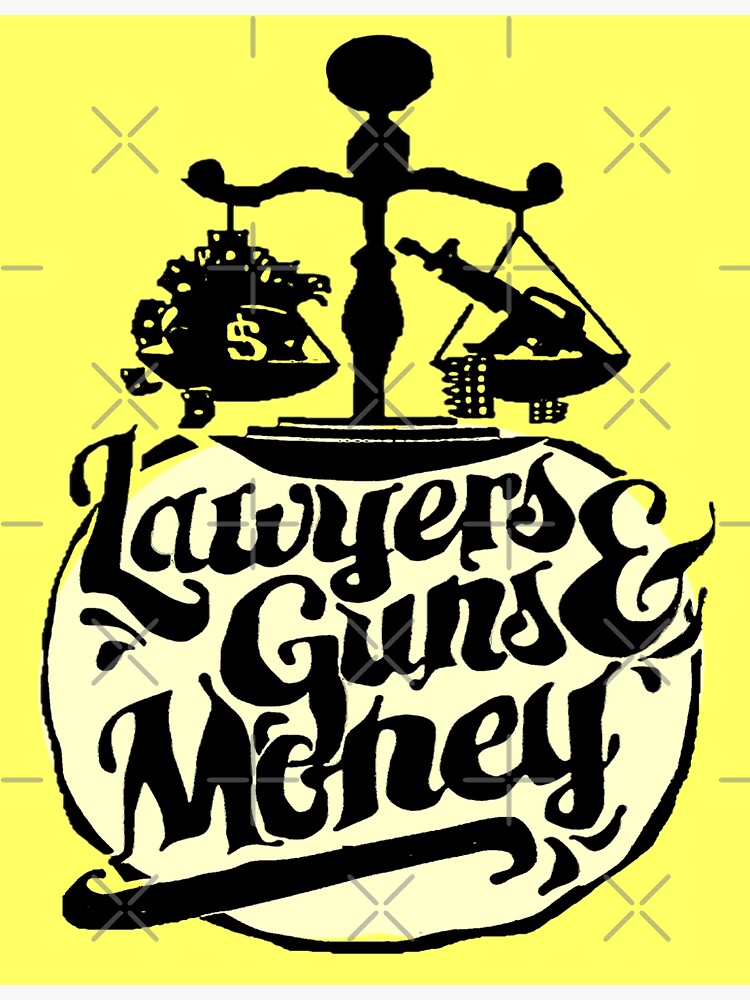 Lawyers Guns & Money - Scales of Justice  Sticker