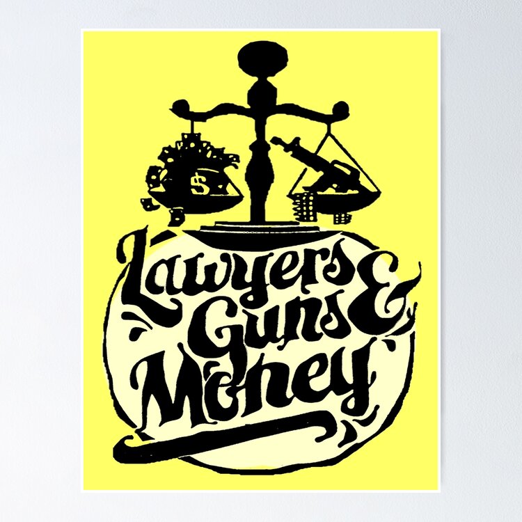 Lawyers Guns & Money - Scales of Justice  Sticker