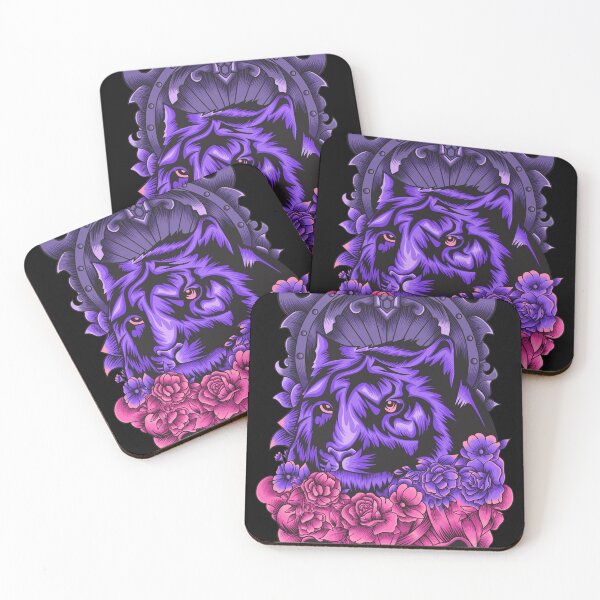 Item preview, Purple Mythical Tiger and Flowers designed and sold by Mark Cannon.